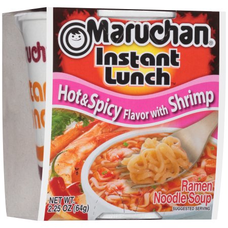 Maruchan Instant Hot & Spicy Shrimp Flavored Ramen Noodle Soup; 2.25 Ounces; 12 Per Case - High Mart Wholesale