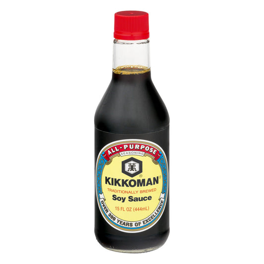 Kikkoman Soy Sauce; 15 Fluid Ounces; 12 Per Case - High Mart Wholesale