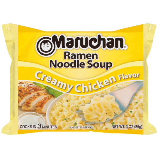 Maruchan Ramen Creamy Chicken Flavored Ramen Noodle Soup; 3 Ounces; 24 Per Case - High Mart Wholesale