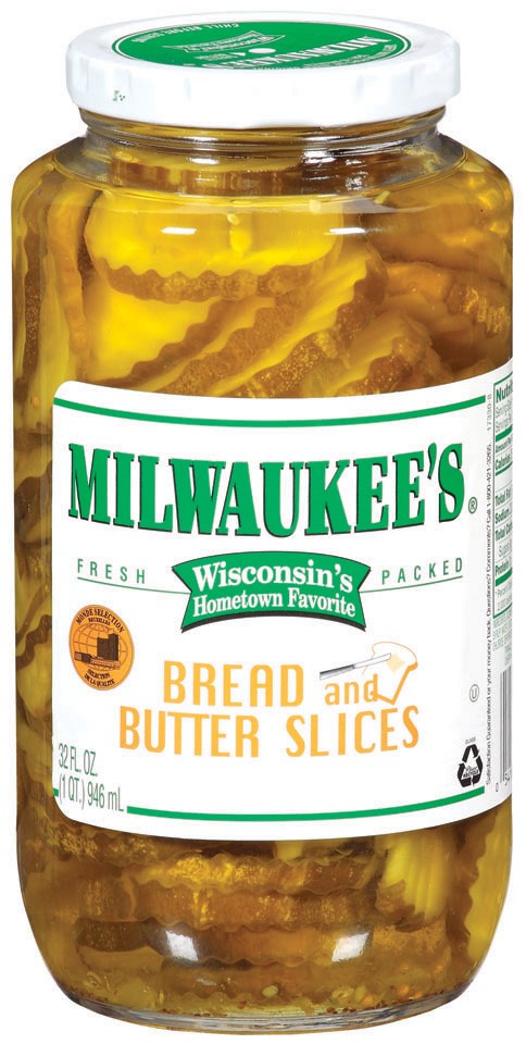 Milwaukee Bread And Butter Pickle Chip Jar; 32 Ounce; 12 Per Case - High Mart Wholesale