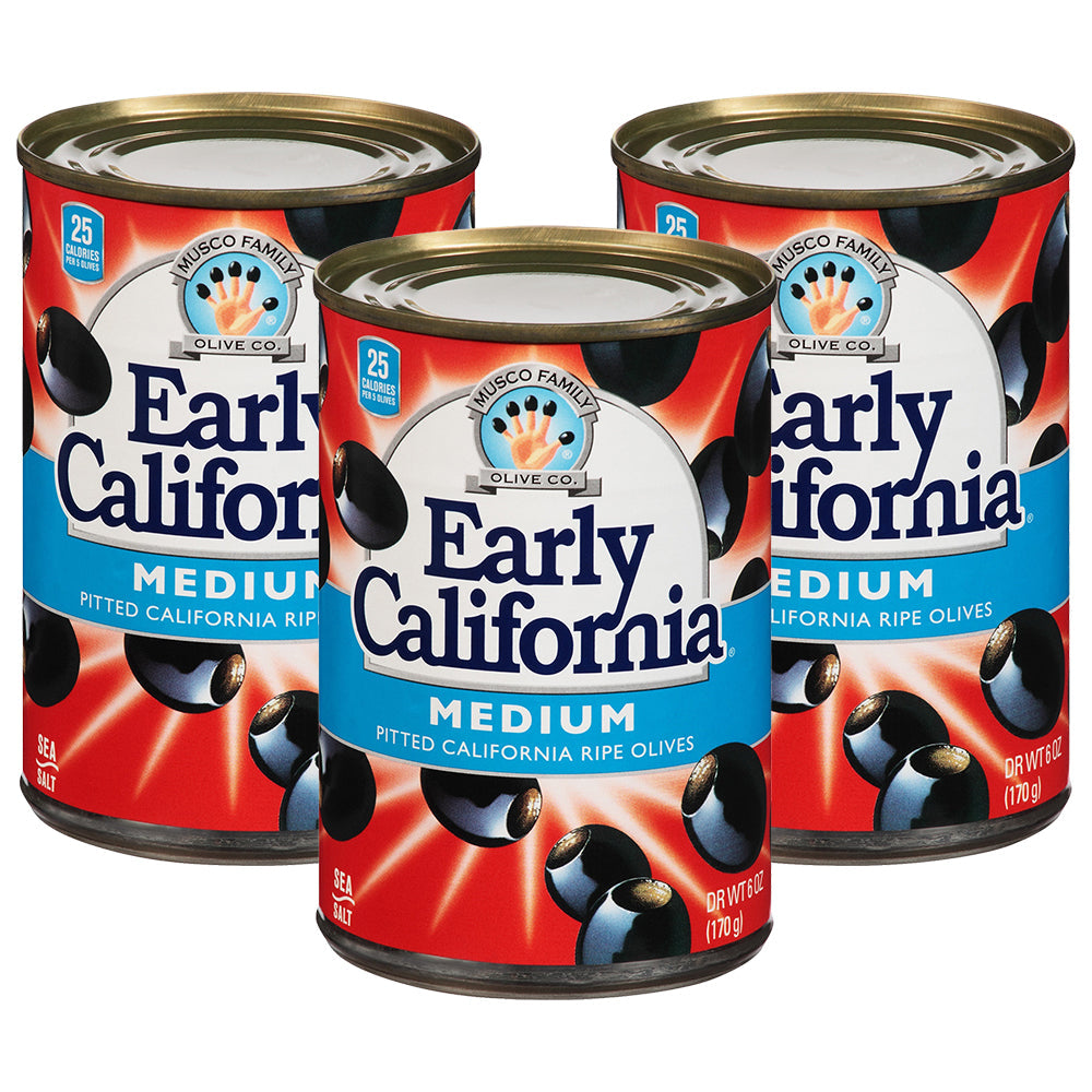 Early California Pitted Medium Olives Canned; 6 Ounce; 12 Per Case - High Mart Wholesale
