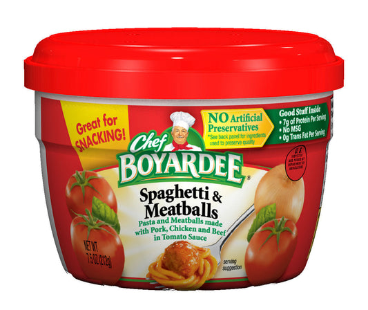 Chef Boyardee Chef Boyardee Microwave Spaghetti With Meatball; 7.5 Ounces; 12 Per Case - High Mart Wholesale