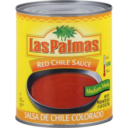 Las Palmas Medium Red Chili Sauce; 28 Ounces; 12 Per Case - High Mart Wholesale