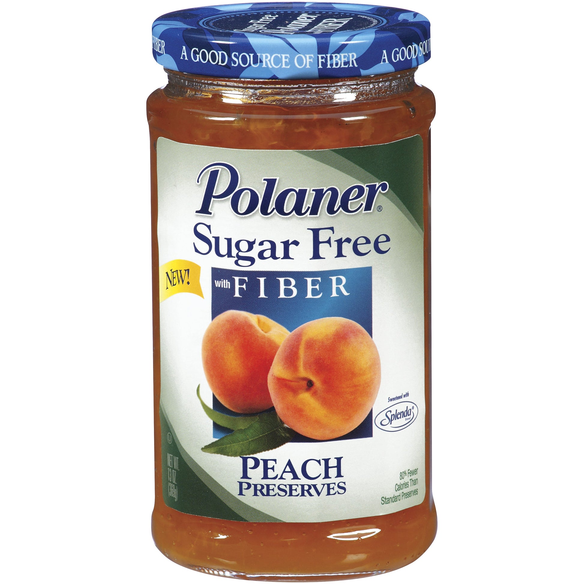 Polaner Sugar Free Peach Preserve With Fiber; 13 Ounces; 12 Per Case - High Mart Wholesale