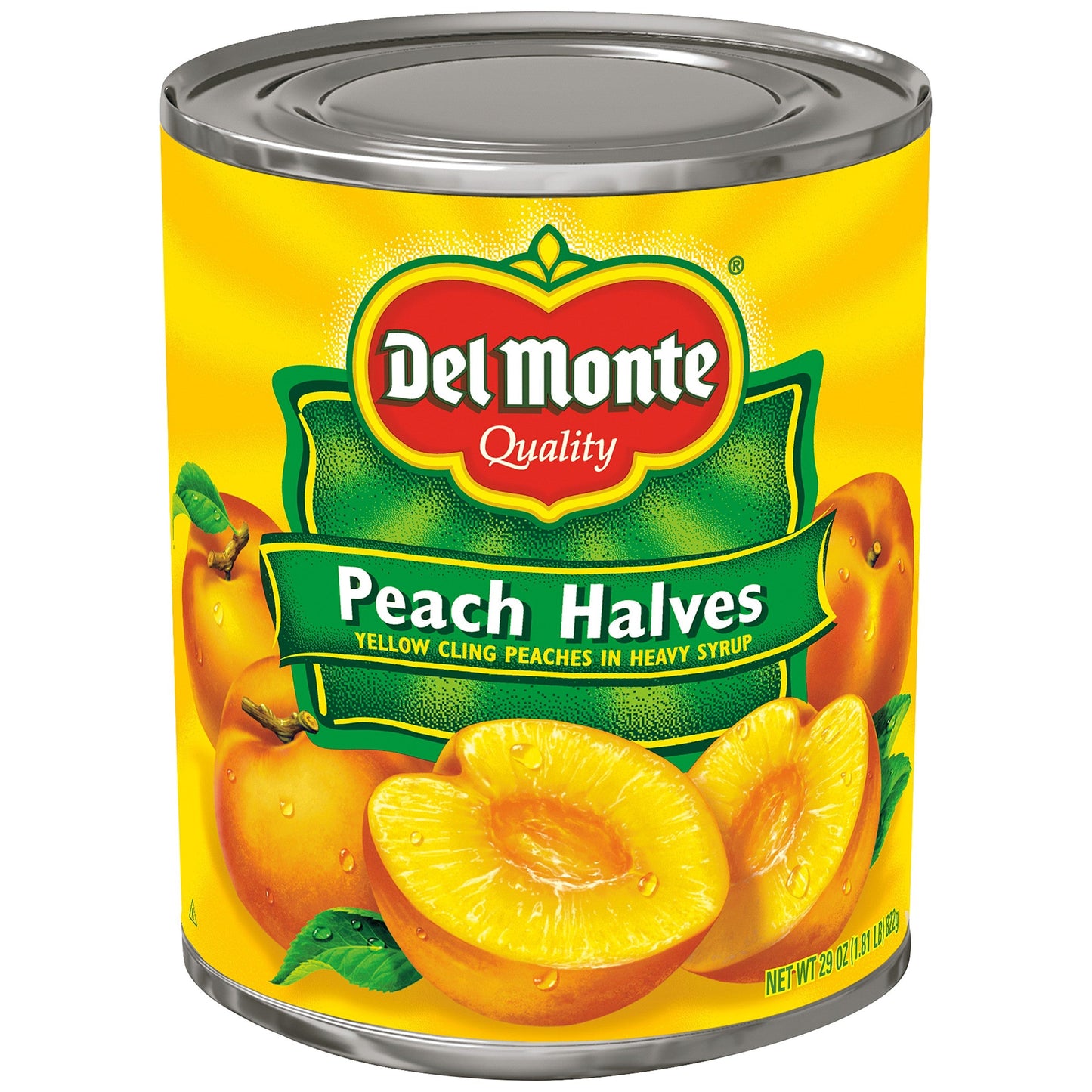 Del Monte In Heavy Syrup Yellow Cling Half Peach; 29 Ounces; 6 Per Case