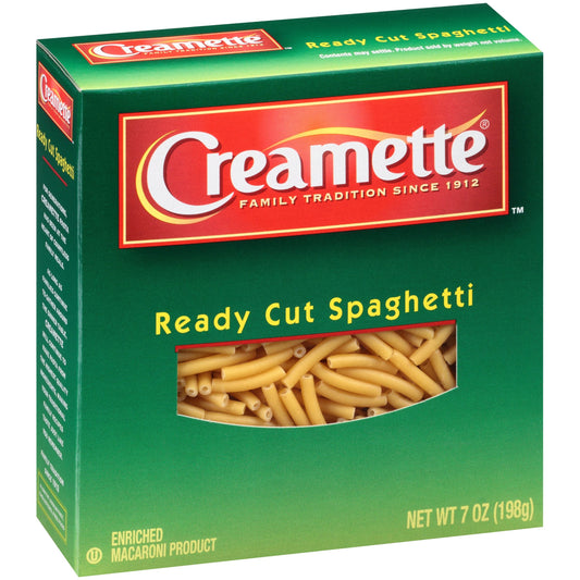 Creamette Ready Cut Spaghetti; 7 Ounces; 12 Per Case