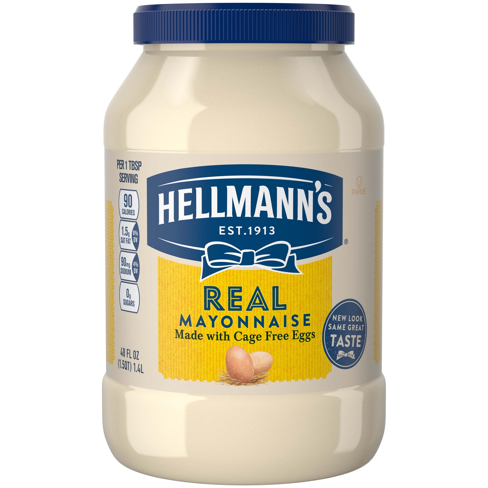 Hellmann's Real Mayonnaise Jar; 48 Fluid Ounce; 12 Per Case - High Mart Wholesale