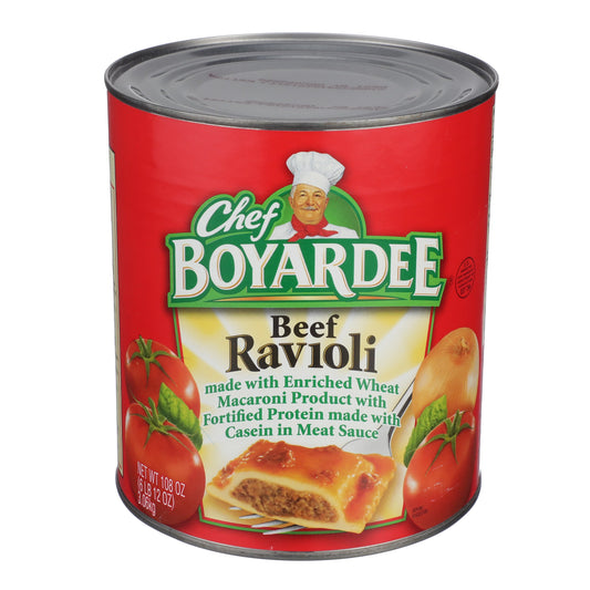 Chef Boyardee Ravioli Beef Meat Sauce Child Nutrition; 108 Ounces; 6 Per Case - High Mart Wholesale