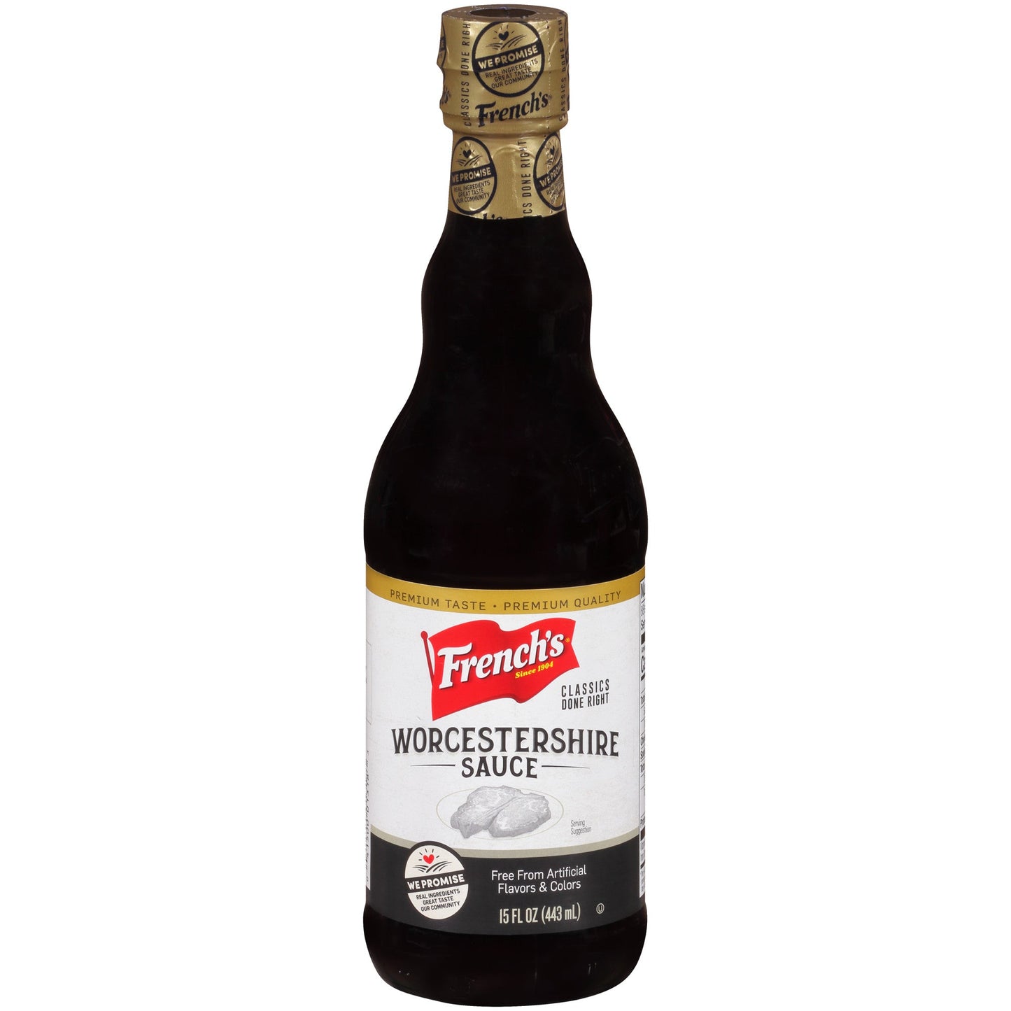 French's Worcestershire Sauce Bottle; 15 Fluid Ounce; 12 Per Case - High Mart Wholesale