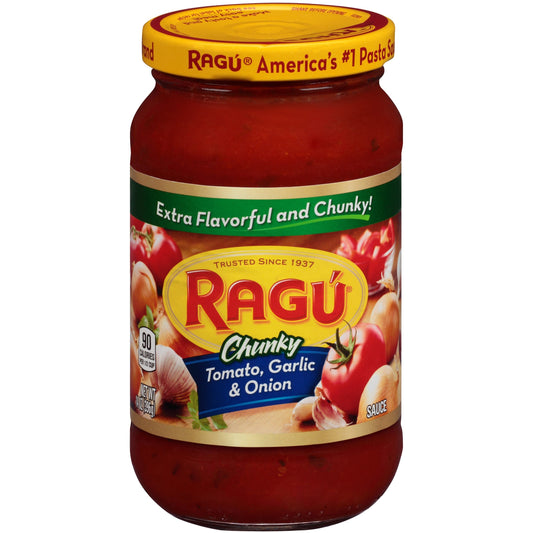 Ragu Sauce Tomato Garlic & Onion; 14 Ounce; 12 Per Case