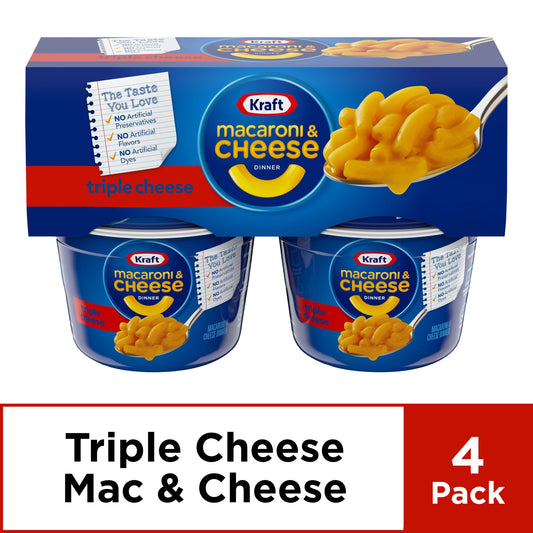 Kraft Entree Easy Mac N Cheese Cup Three Cheese; 8.2 Ounces; 6 Per Case