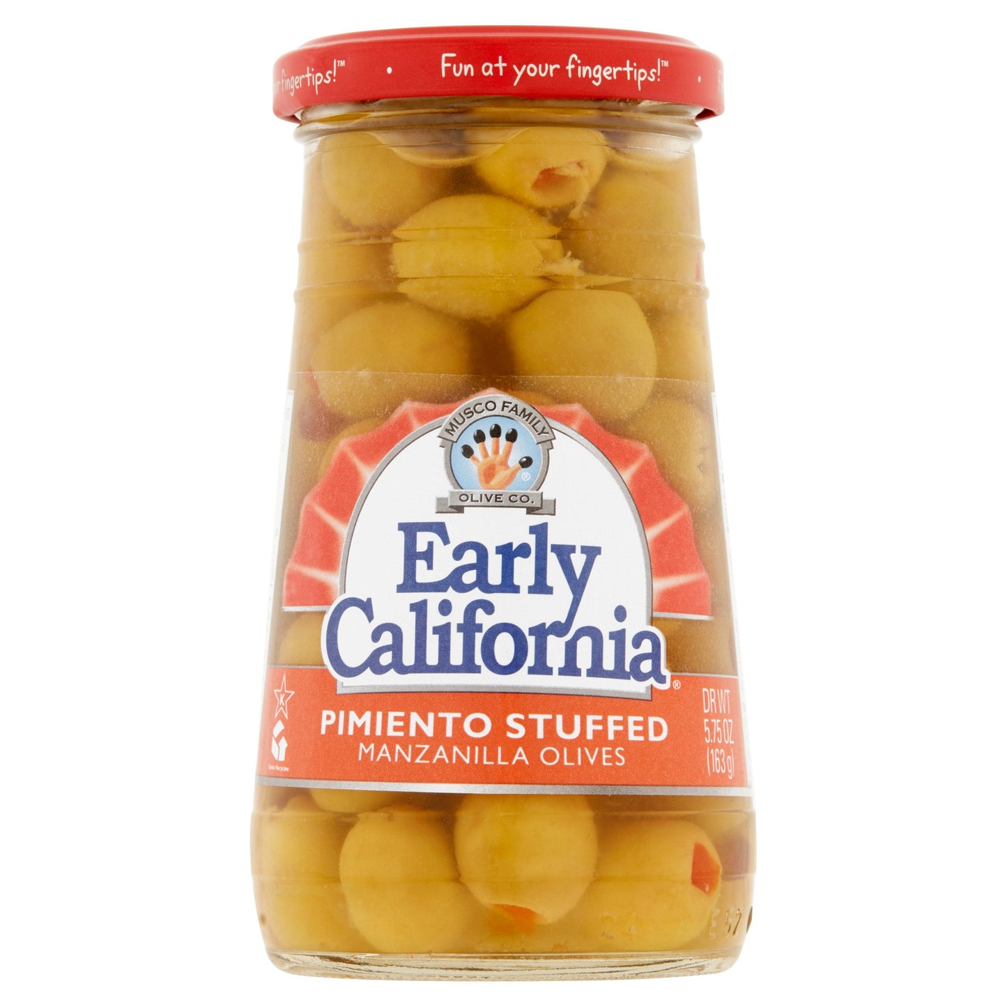 Early California Pimento Stuffed Manzanilla Olives Jar; 5.75 Ounce; 12 Per Case - High Mart Wholesale