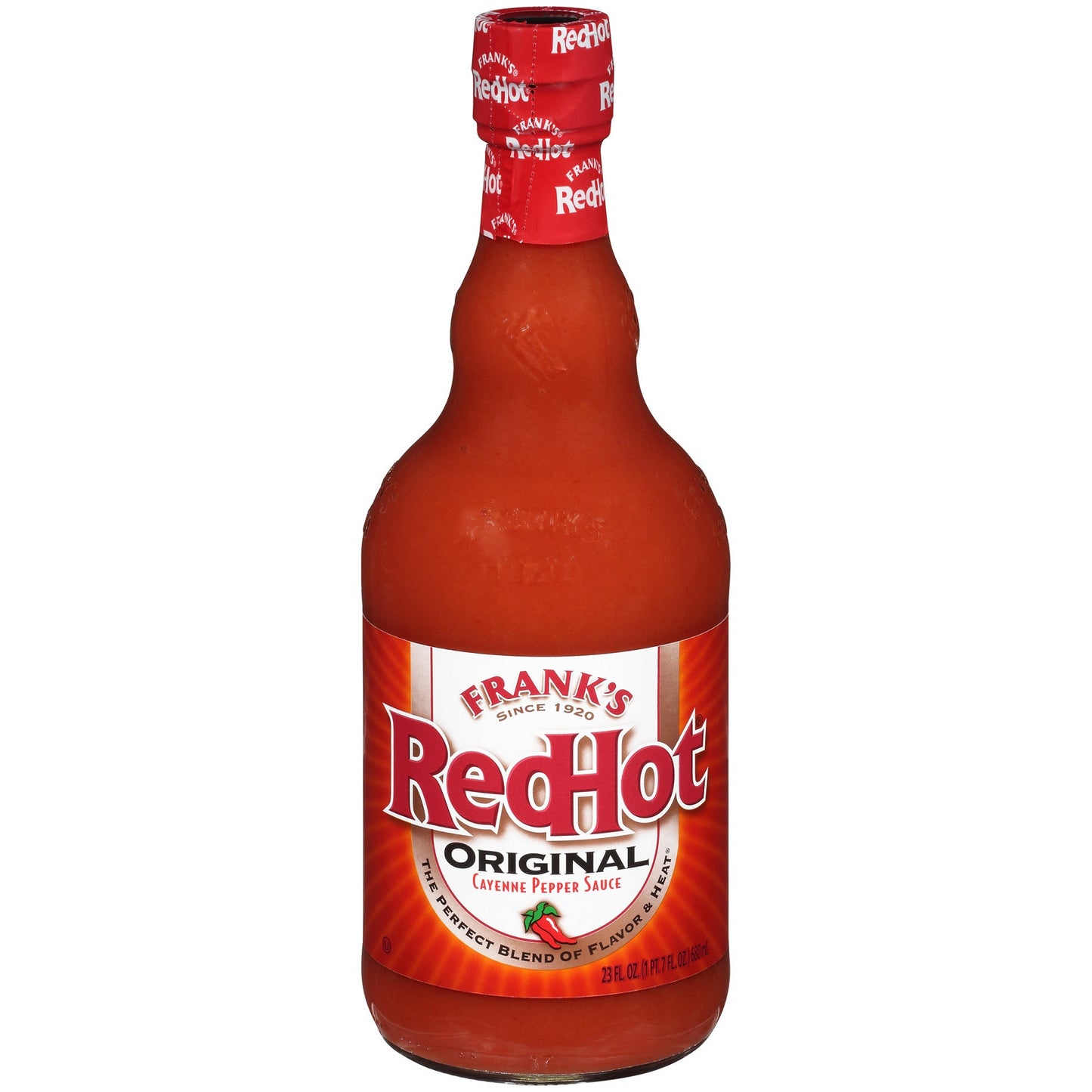 Frank's Redhot Original Red Hot Sauce Bottle; 23 Fluid Ounce; 12 Per Case - High Mart Wholesale