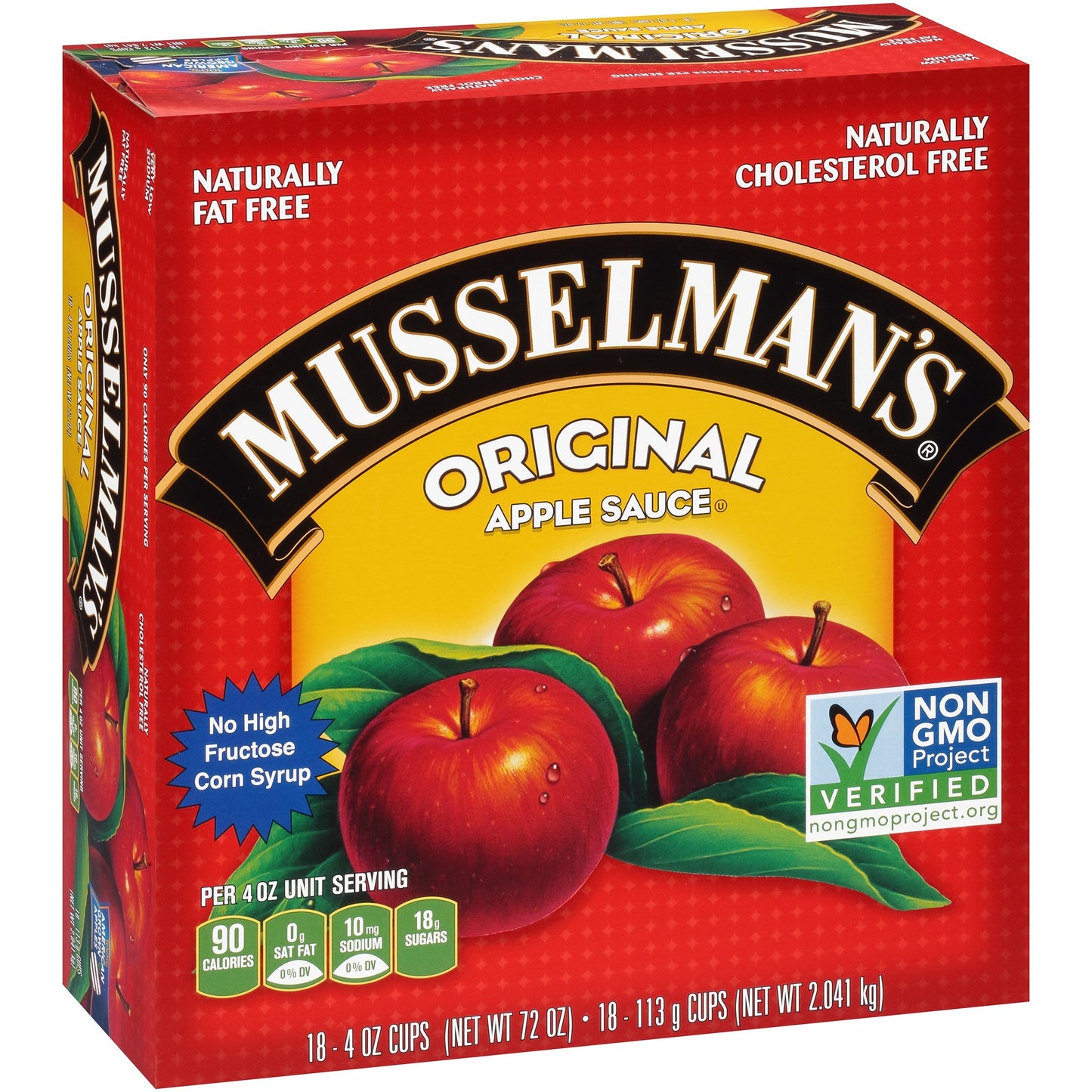 Musselman's Original Apple Sauce; 4 Ounce Bowls; 72 Ounces; 4 Per Case