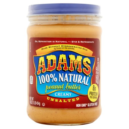 Adams Creamy Peanut Butter Unsalted; 16 Ounces; 6 Per Case - High Mart Wholesale