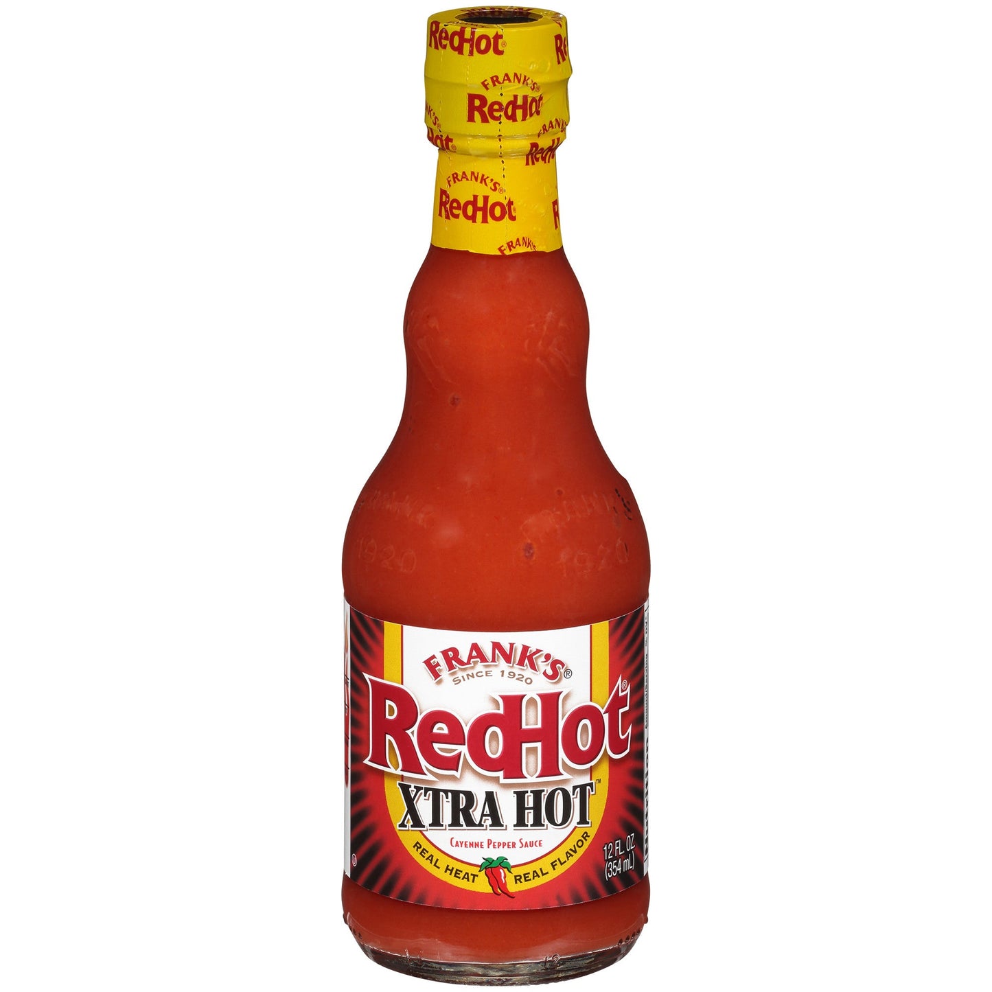Frank's Redhot Extra Cayenne Pepper Hot Sauce Bottle; 12 Fluid Ounce; 12 Per Case - High Mart Wholesale