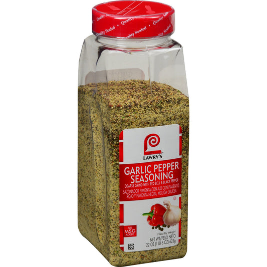 Lawry's Seasoning Garlic Pepper Green Grind; 22 Ounces; 6 Per Case