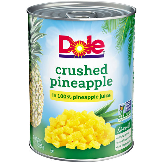 Dole Crushed Pineapple In Juice; 20 Ounces; 12 Per Case