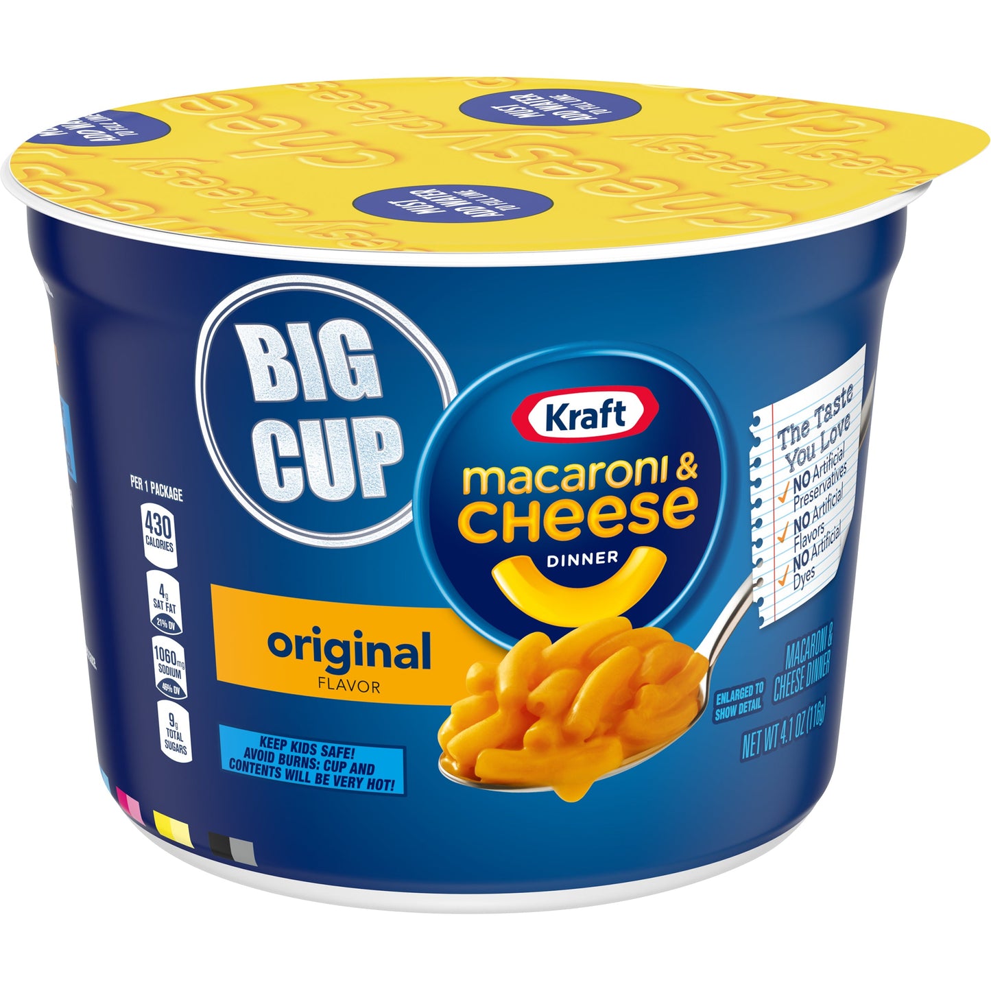 Kraft Original Easy Macaroni & Cheese; 4.1 Ounces; 8 Per Case