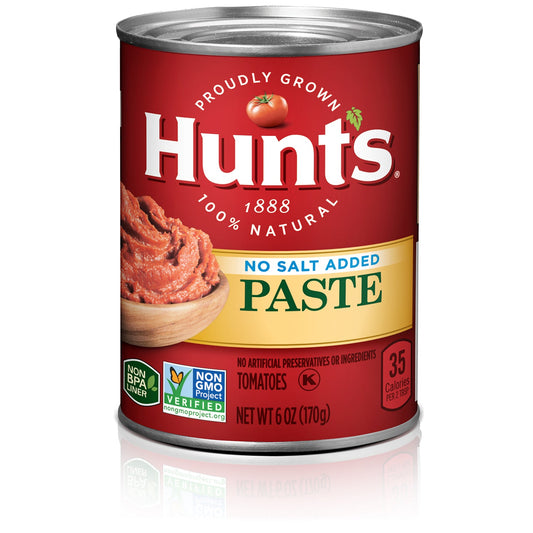 Hunt's Tomato Paste No Salt Added; 6 Ounces; 24 Per Case