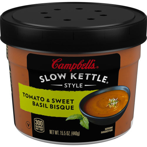 Campbell's Soup Kettle Tomato & Sweet Basil Bisque; 15.5 Ounces; 8 Per Case - High Mart Wholesale