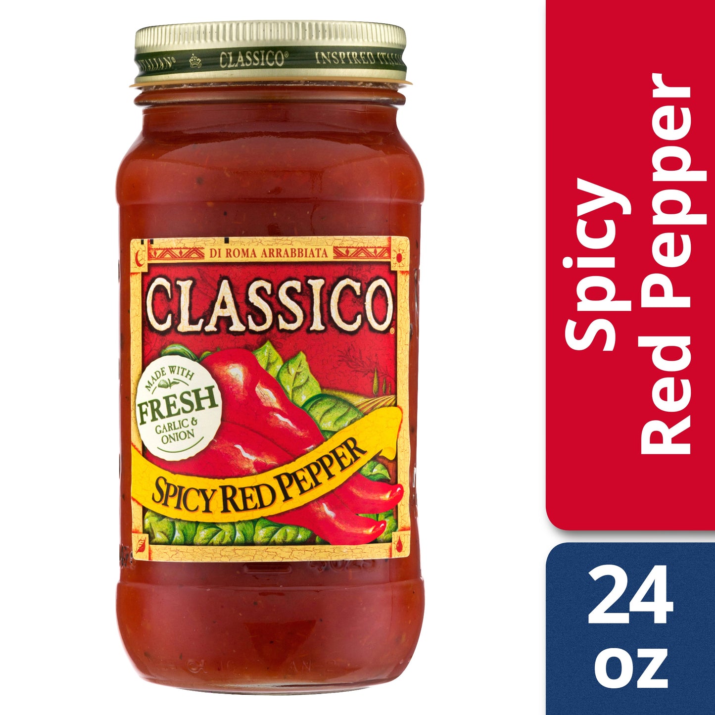 Classico Sauce Classico Spicy Red Pepper; 24 Ounce; 12 Per Case