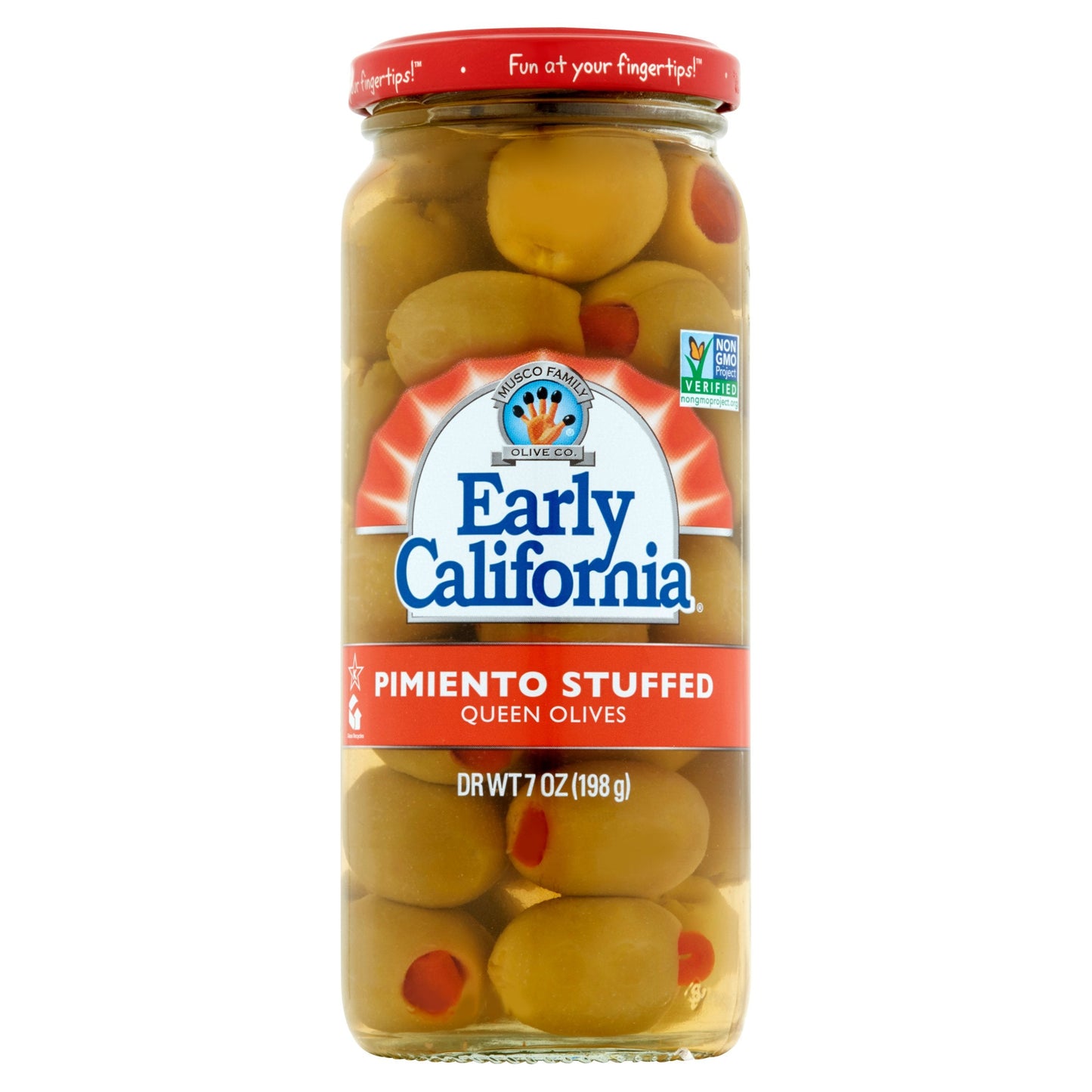 Early California Pimento Stuffed Queen Olives Jar; 7 Ounce; 12 Per Case - High Mart Wholesale