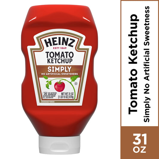 Heinz Simply Ketchup Bottle; 31 Ounce; 12 Per Case