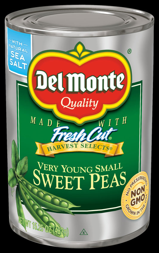 Del Monte Young Small Sweet Peas; 15.25 Ounces; 12 Per Case