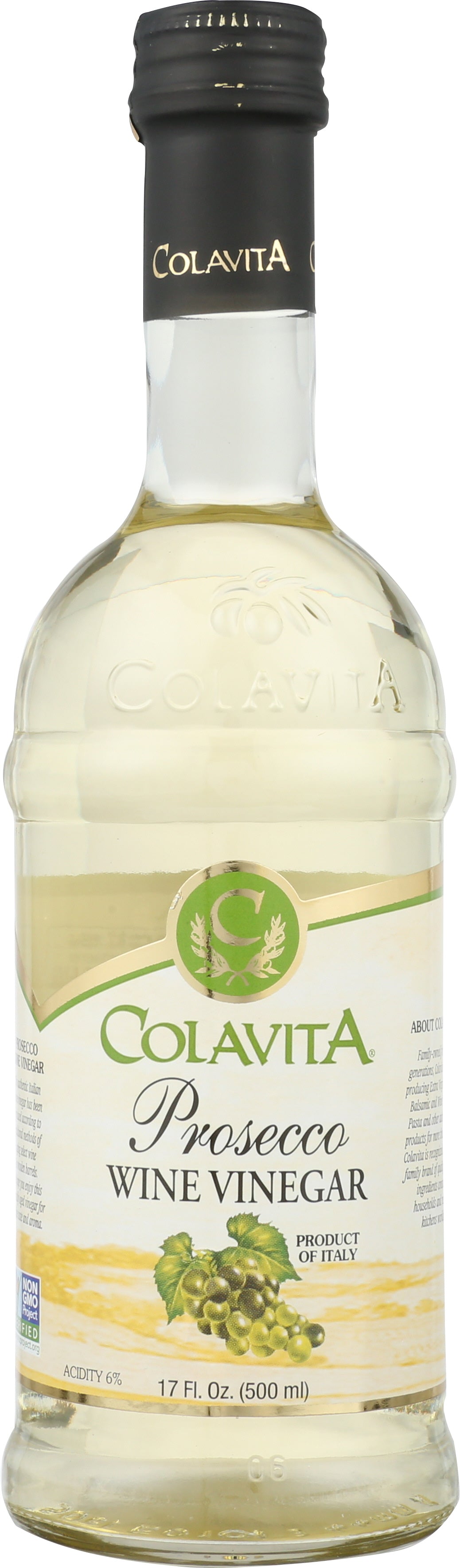 Colavita Prosecco White Wine Vinegar Bottle; 17 Fluid Ounce; 12 Per Case