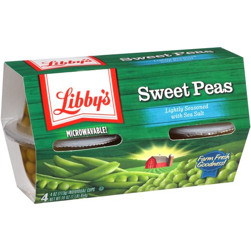 Libby's Peas 4 Pack; 4 Ounce; 6 Per Case