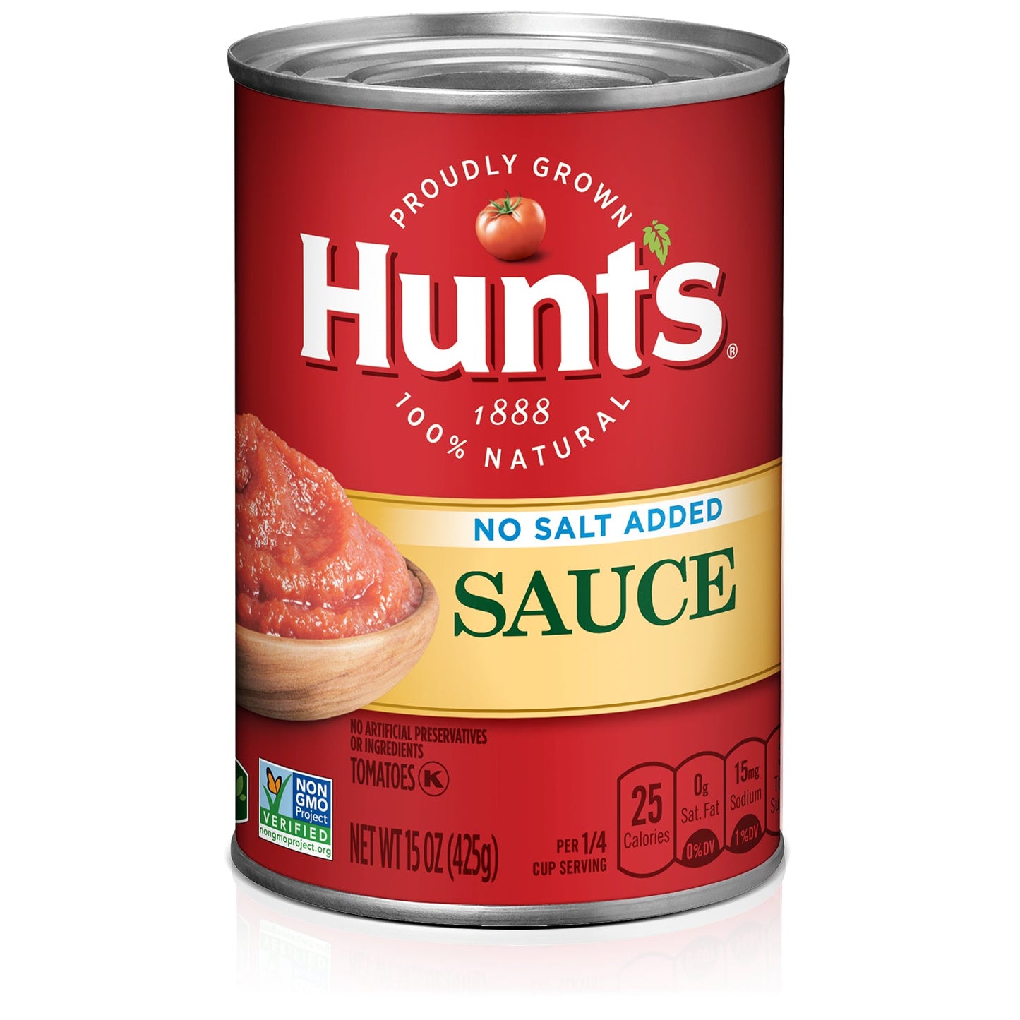 Hunt's No Salt Added Tomato Sauce; 15 Ounces; 12 Per Case