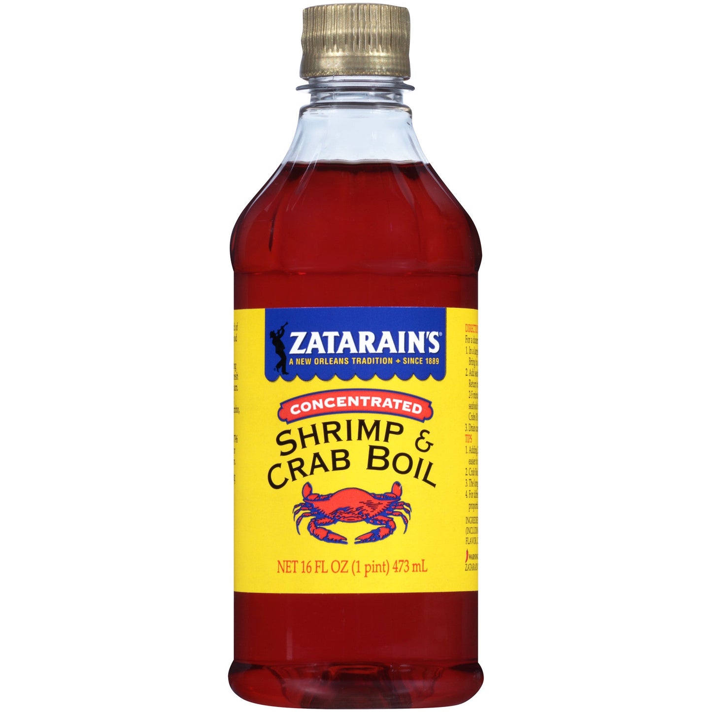 Zatarain's Crab Boil Liquid; 16 Ounces; 12 Per Case - High Mart Wholesale