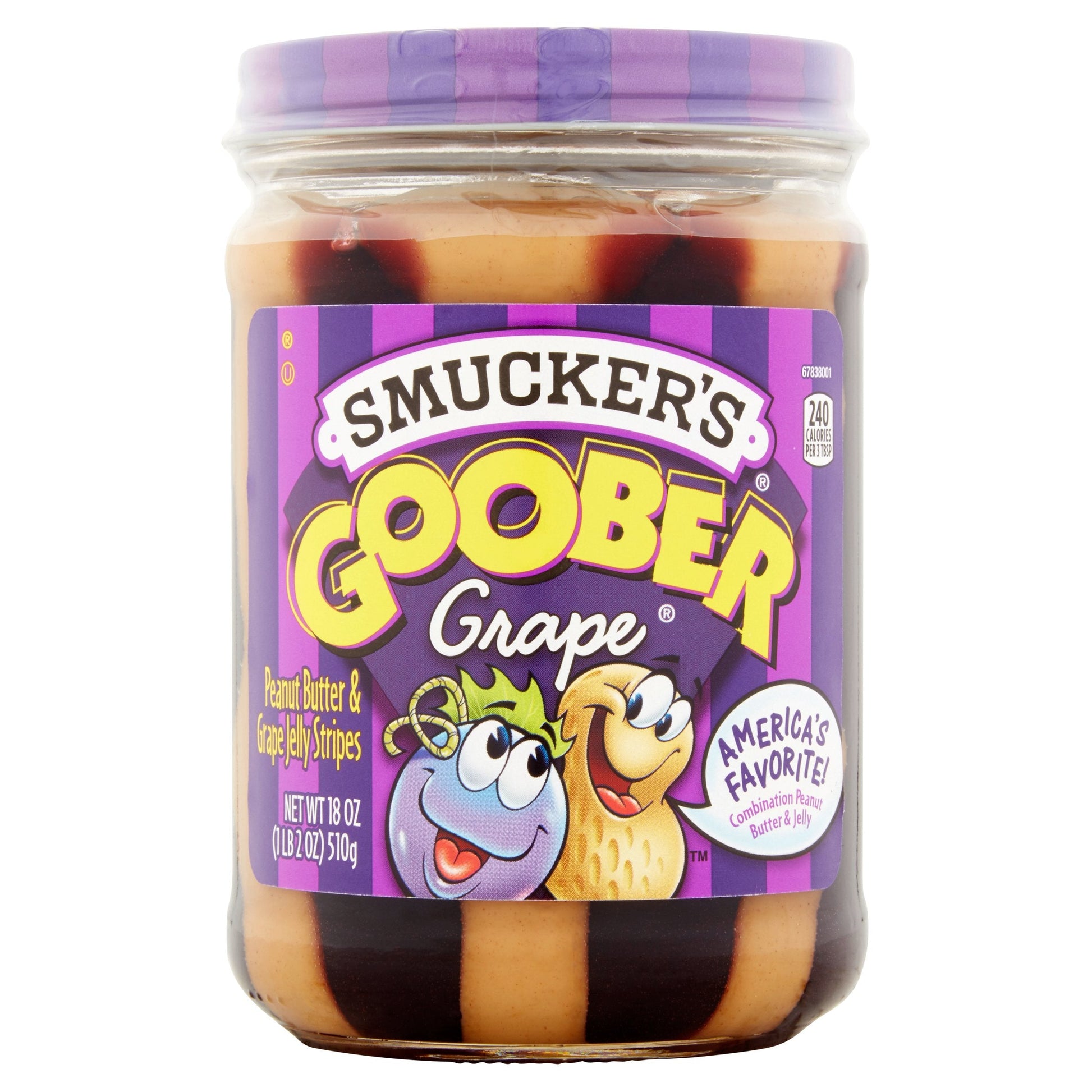 Smucker's Goober Grape Jelly And Peanut Butter; 18 Ounces; 12 Per Case - High Mart Wholesale