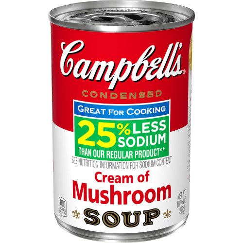 Campbell's Soup Cream Of Mushroom Low Sodium; 10.5 Ounces; 12 Per Case - High Mart Wholesale