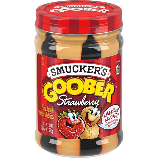 Smucker's Goober Strawberry Jelly And Peanut Butter; 18 Ounces; 12 Per Case - High Mart Wholesale