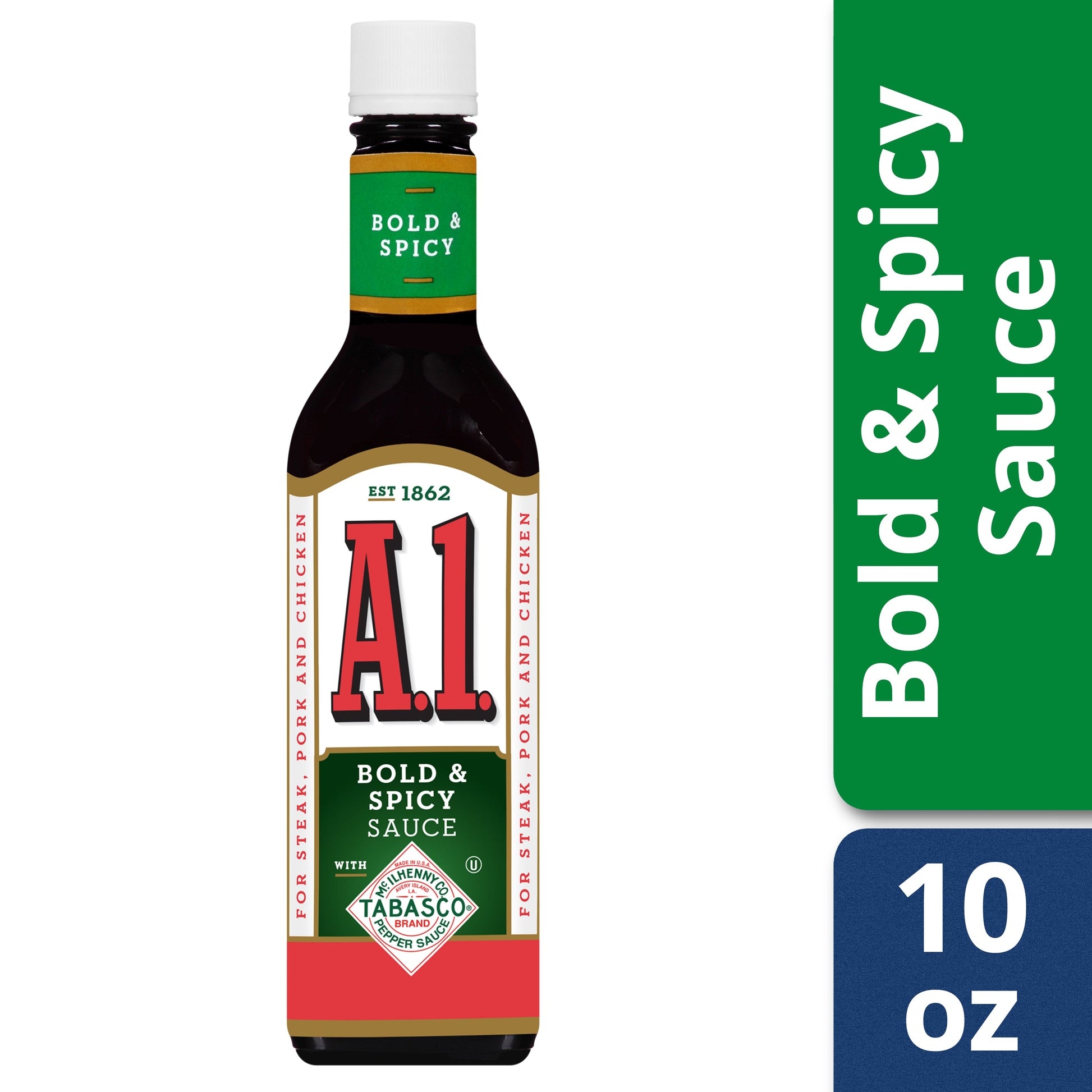 A.1. Bold & Spicy Steak Sauce Bottle; 10 Ounce; 12 Per Case - High Mart Wholesale