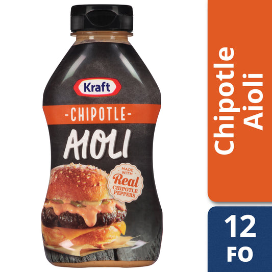 Kraft Chipotle Mayonnaise Aioli Bottle; 12 Fluid Ounce; 8 Per Case