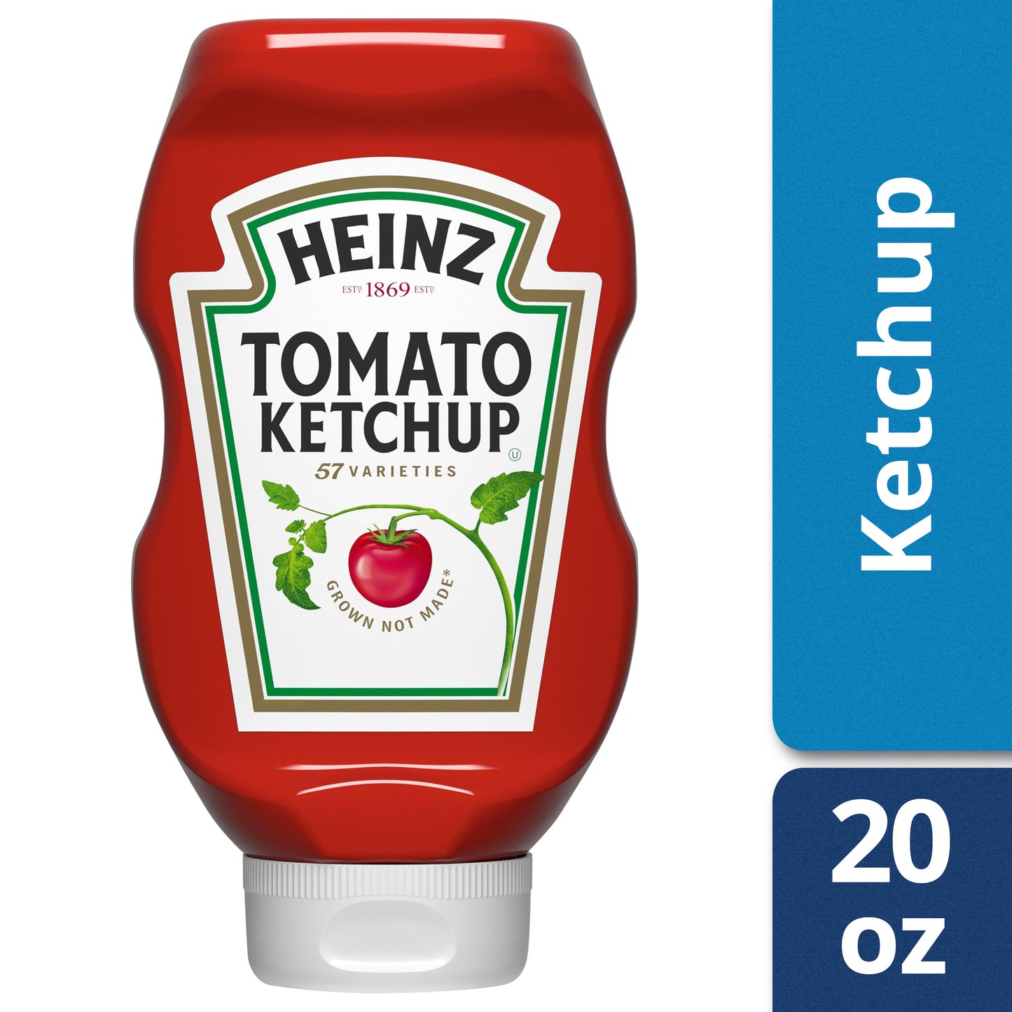 Heinz Easy Squeeze Clear Upside Down Ketchup Bottle; 1.25 Pound; 12 Per Case