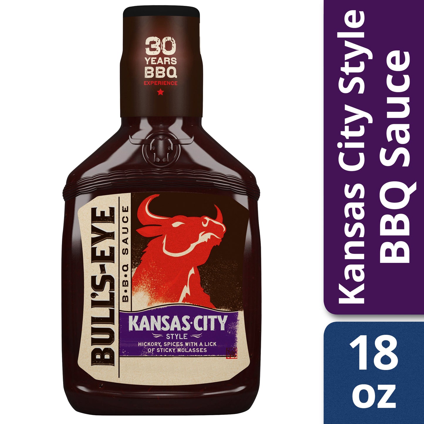 Bull's Eye Bullseye Kansas City Style Bbq Sauce Bottle; 1.125 Pound; 12 Per Case