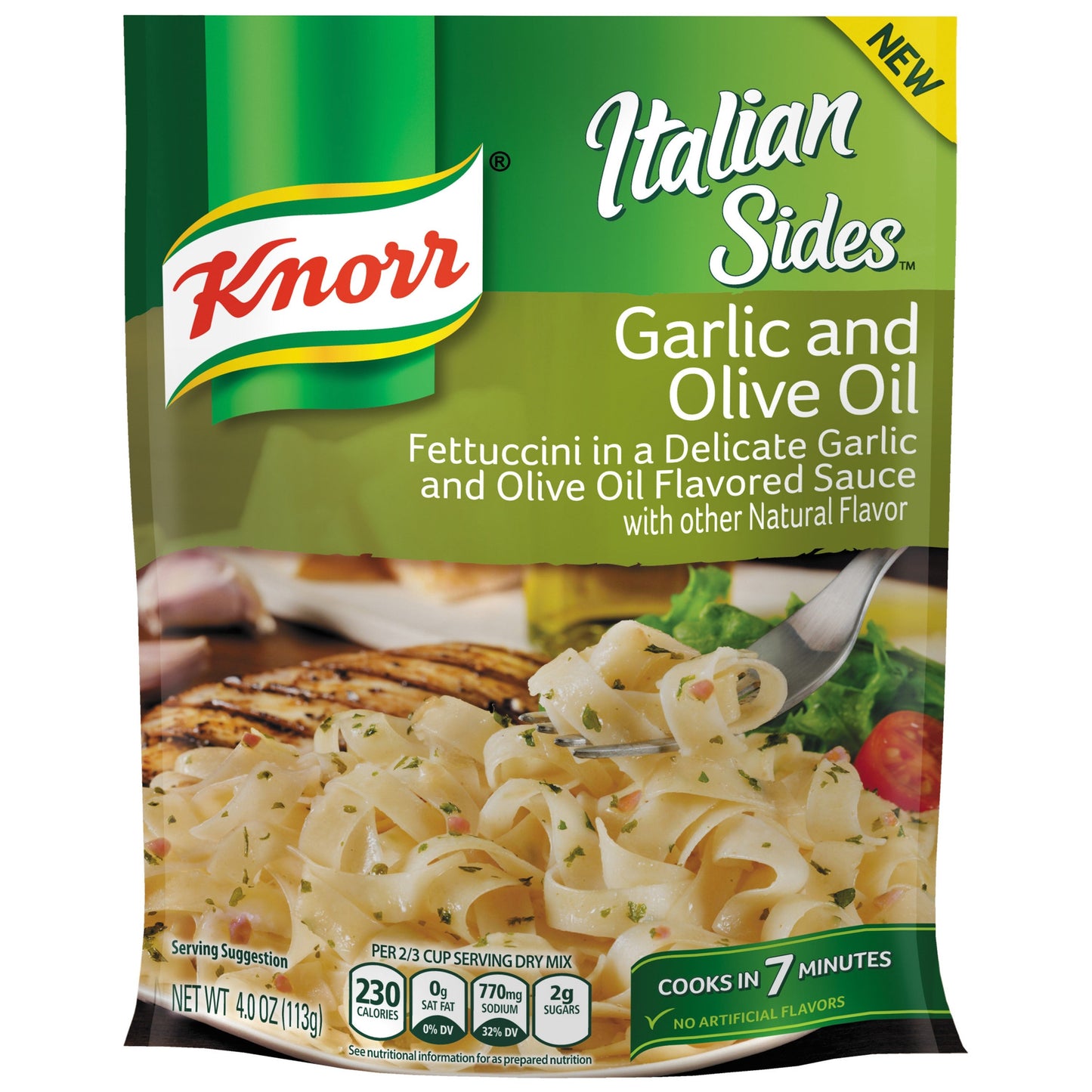 Knorr Side Meal Pasta Garlic & Olive Oil; 4 Ounces; 8 Per Case