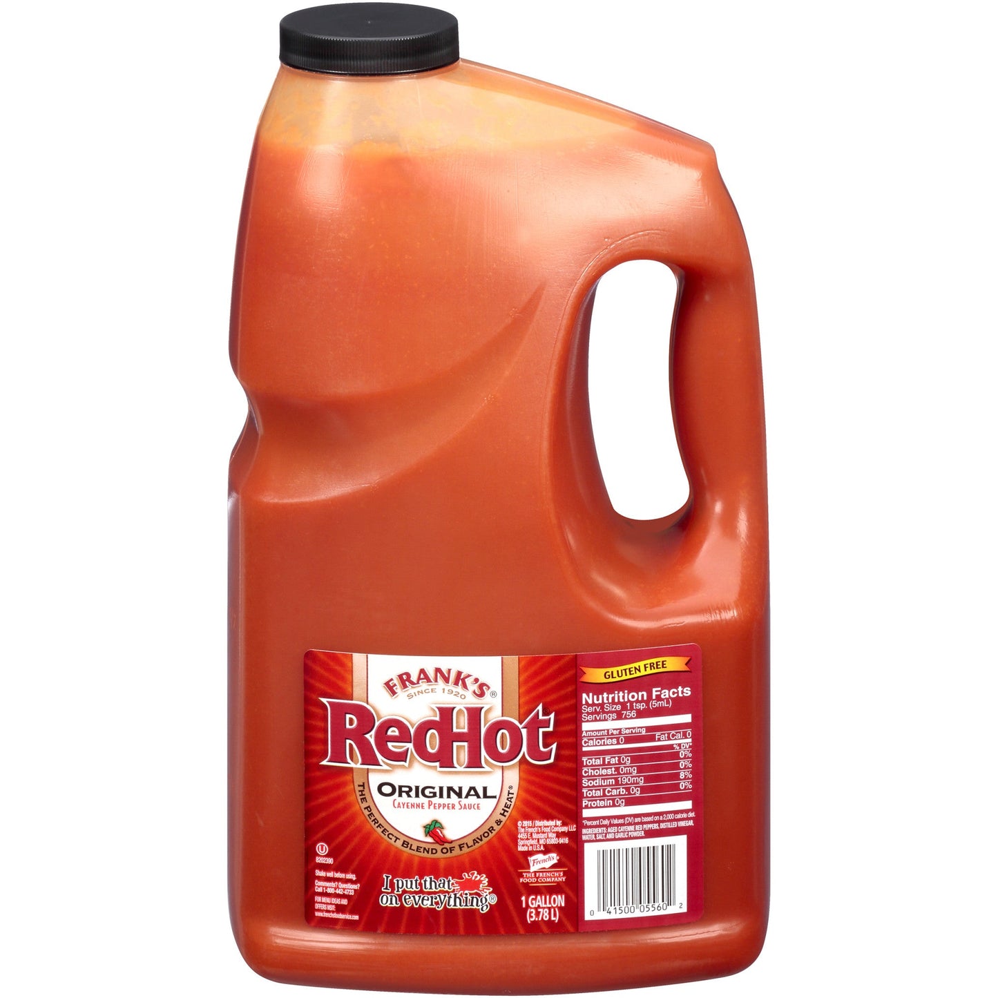 Frank's Redhot Kosher Cayenne Pepper Hot Sauce Bulk; 1 Gallon; 4 Per Case - High Mart Wholesale