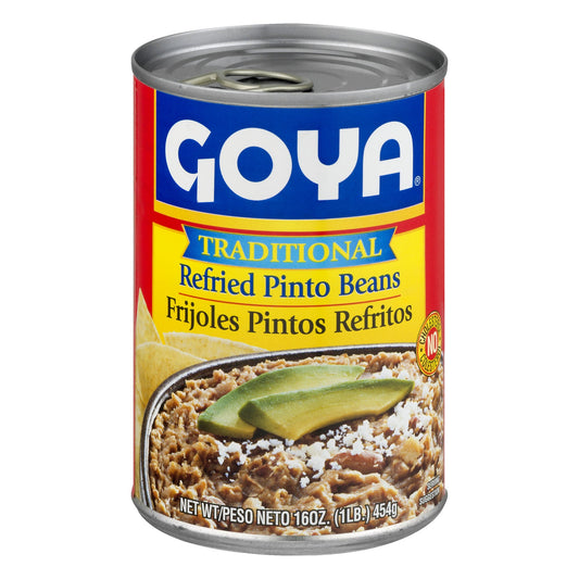 Goya Refried Beans Traditional 16Oz; 16 Ounces; 12 Per Case