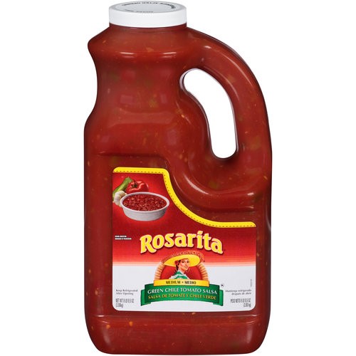 Rosarita Salsa Green Chili Tomato; 1 Gallon; 4 Per Case - High Mart Wholesale