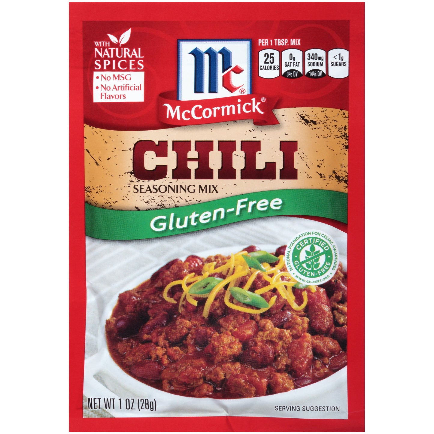 Mccormick Gluten Free Chili Seasoning Mix; 1 Ounces; 12 Per Case - High Mart Wholesale