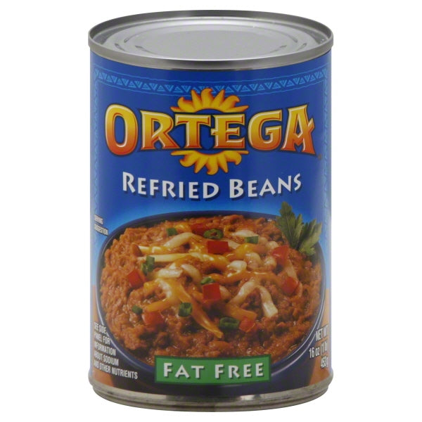 Ortega Refried Beans Fat Free; 16 Ounce; 12 Per Case