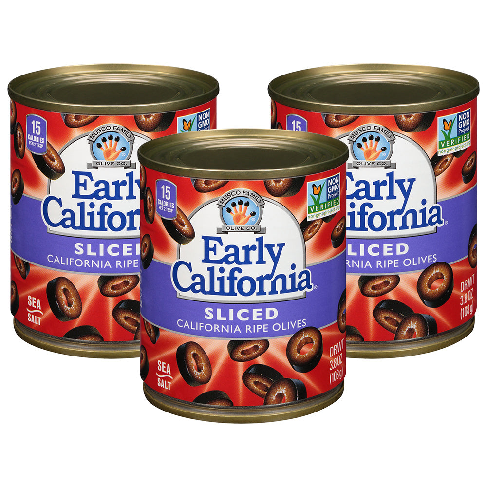 Early California Sliced Black Olives Canned; 3.8 Ounce; 12 Per Case - High Mart Wholesale