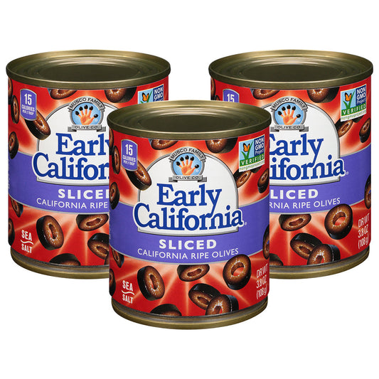 Early California Sliced Black Olives Canned; 3.8 Ounce; 12 Per Case - High Mart Wholesale