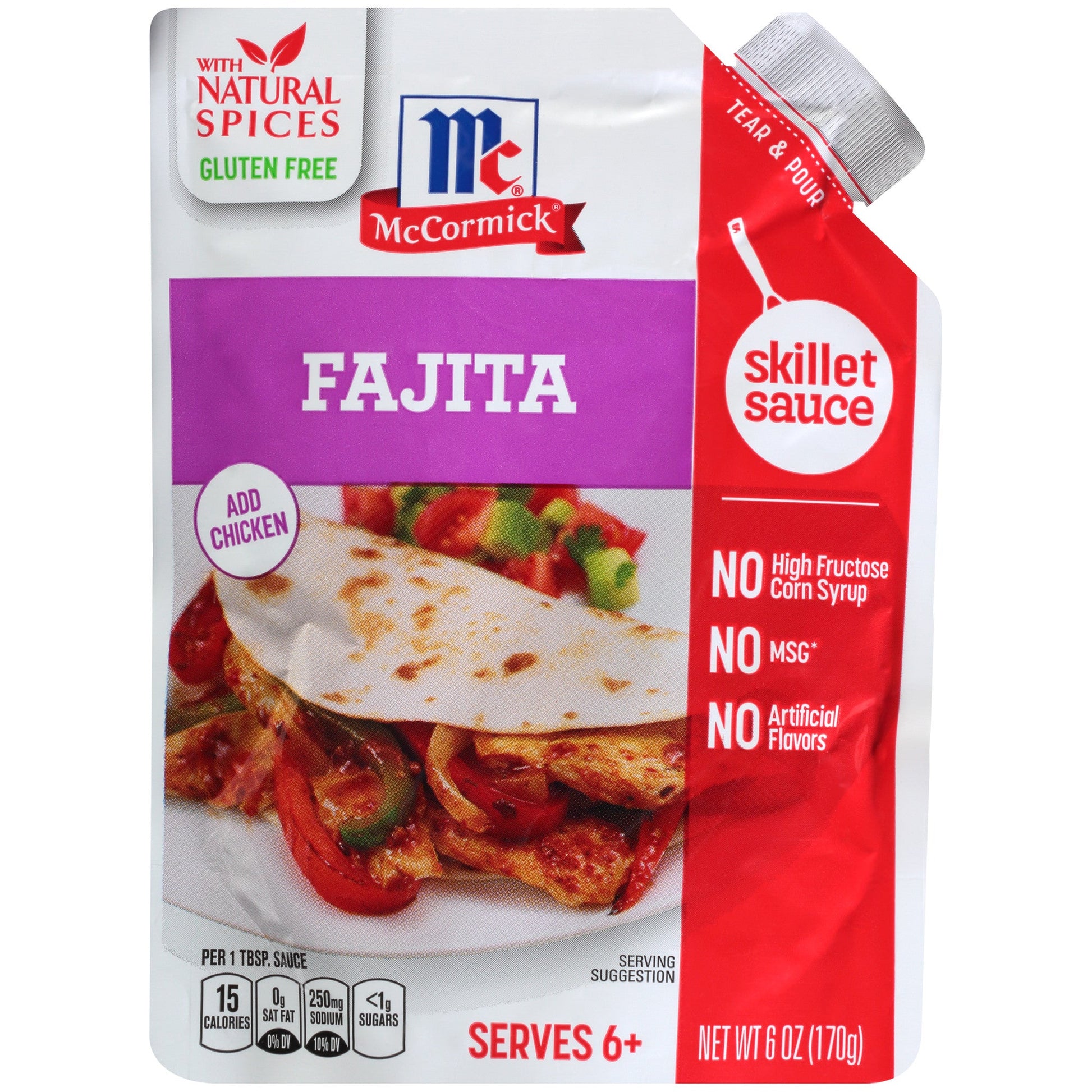 Mccormick Sauce Skillet Fajita Roasted Chili Garlic & Lime; 6 Ounces; 6 Per Case - High Mart Wholesale