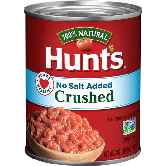 Hunt's No Salt Crushed Tomatoes; 28 Ounces; 12 Per Case